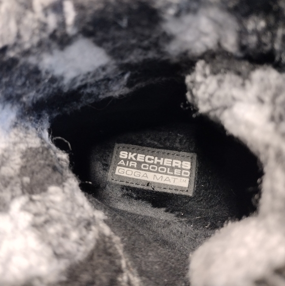 Skechers Black and White Plaid Ankle Booties - Picture 11 of 14